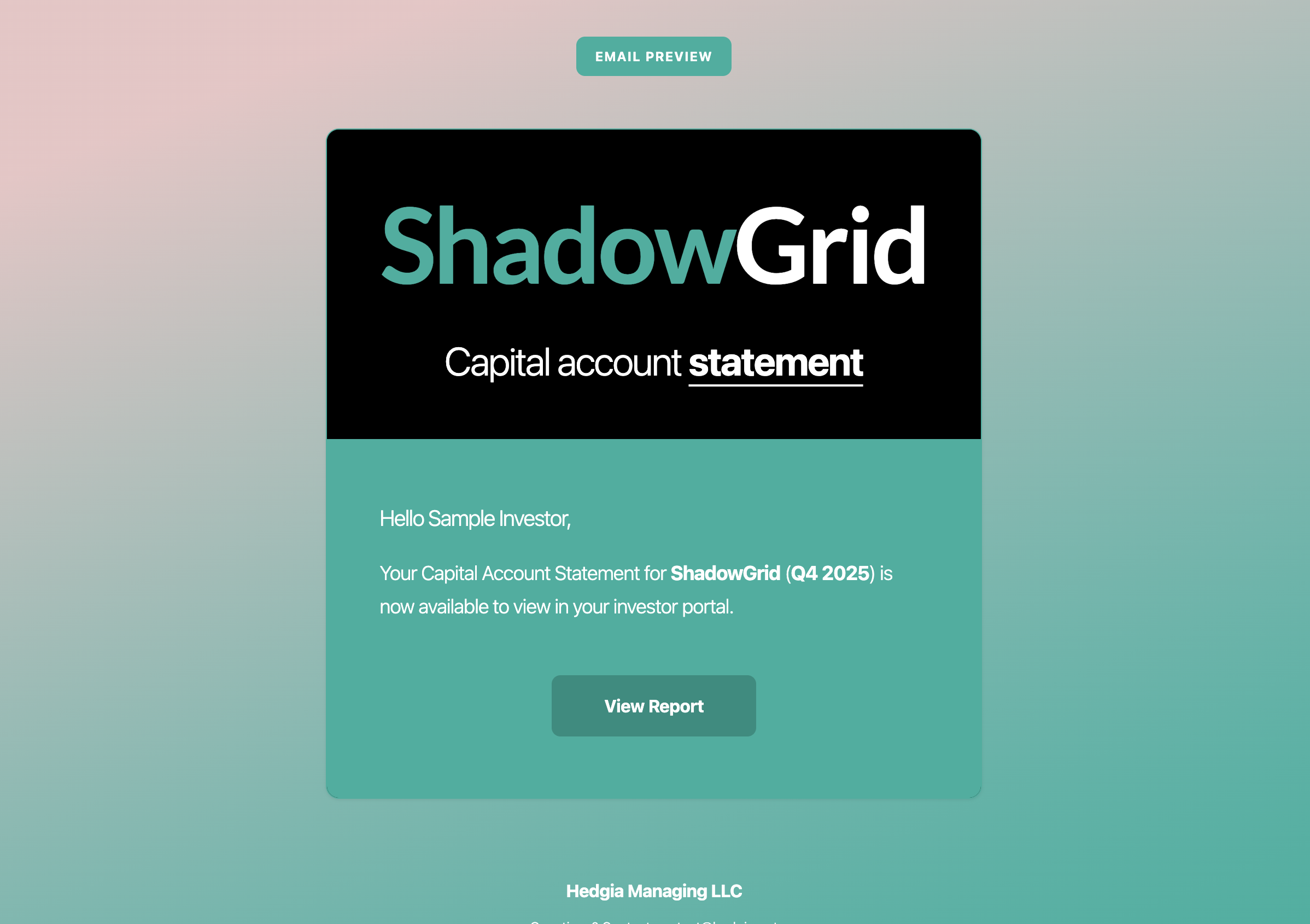 Branded investor email